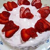 ♪ほんのりピンク☆母の日ケーキ♪